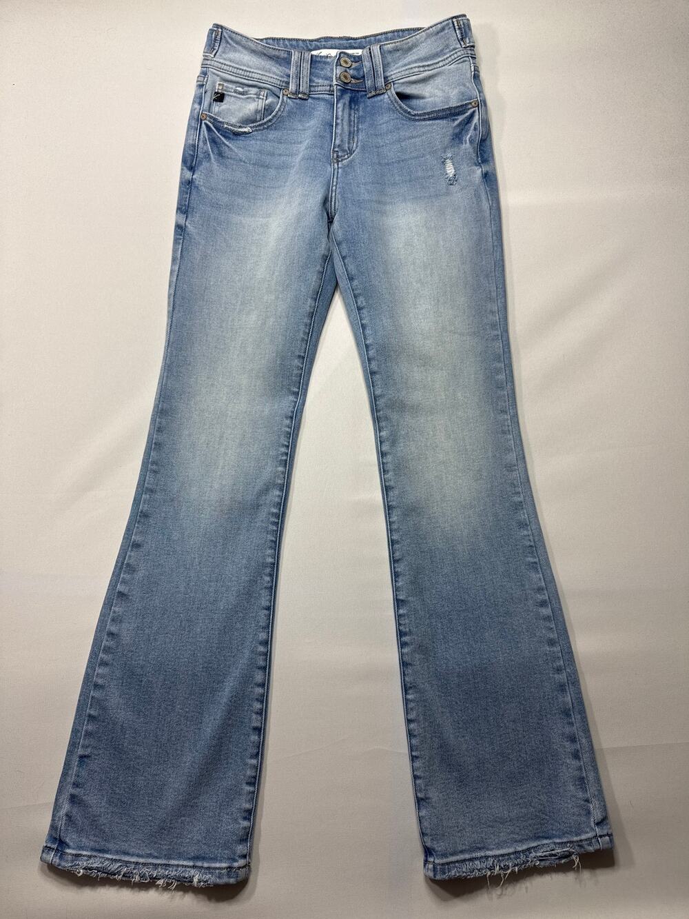 KanCan Women's Mid‎ Rise Bootcut Stretch Blue Jeans - Size 27 (27x32)